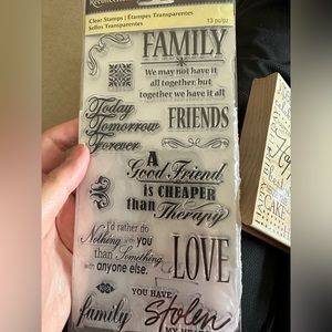 Recollections clear stamps, Friends Family, unmounted. Brand New!